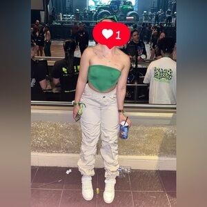 SHEIN Ruched Jogger Pants - Beige